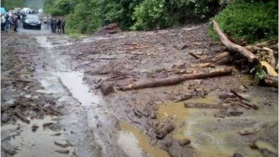 Оползень в Закарпатье перекрыл трассу национального значения