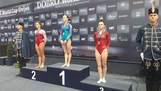 Украинская гимнастка завоевала три «золота» в Хорватии