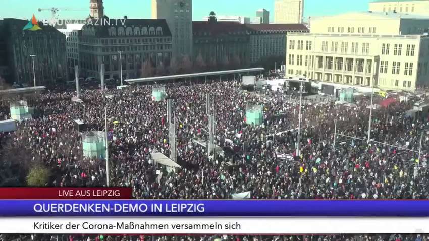 Тисячі людей в Лейпцигу протестують проти Сovid-обмежень в Німеччині