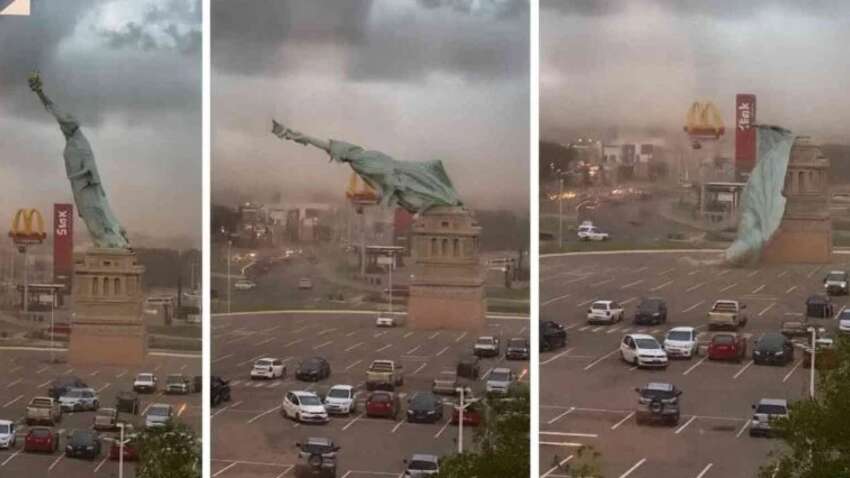 У Бразилії сильний вітер обвалив 24-метрову статую Свободи (ВІДЕО) У Бразилії сильний вітер обвалив 24-метрову статую Свободи (ВІДЕО)