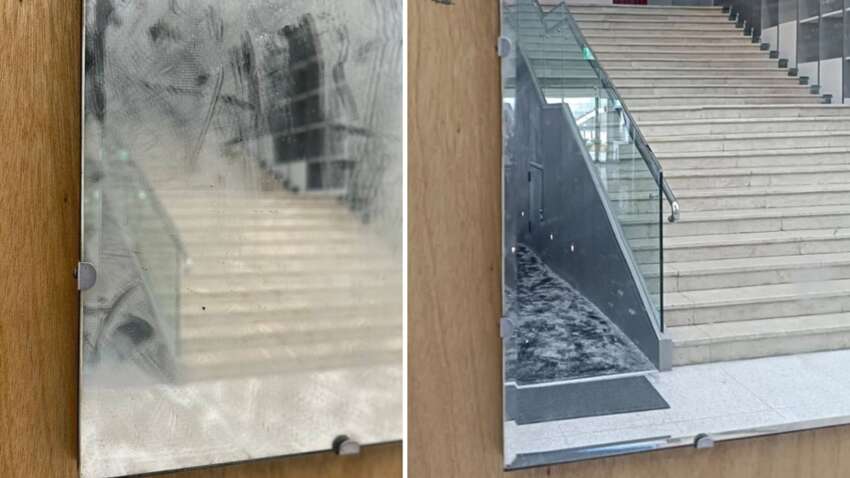 Курьез в музее: уборщик уничтожил произведение искусства, вытерев пыль на зеркале Курьез в музее: уборщик уничтожил произведение искусства, вытерев пыль на зеркале