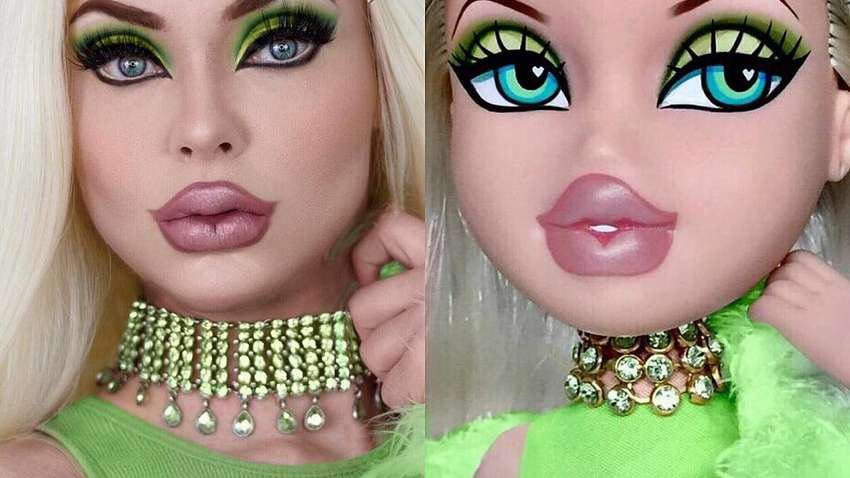 У блогеров новая забава – делать макияж под кукол «Братц»