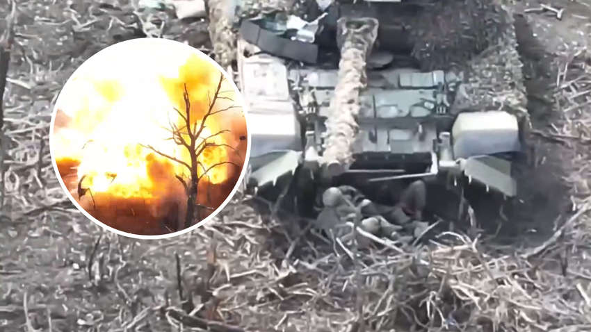 Росіяни сховалися під танком: чи було це правильне рішення (ВІДЕО)