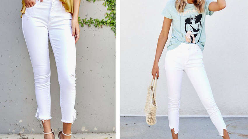 С чем носить белые джинсы весной 5 готовых образов для тех, кому лень придумывать | theGirl