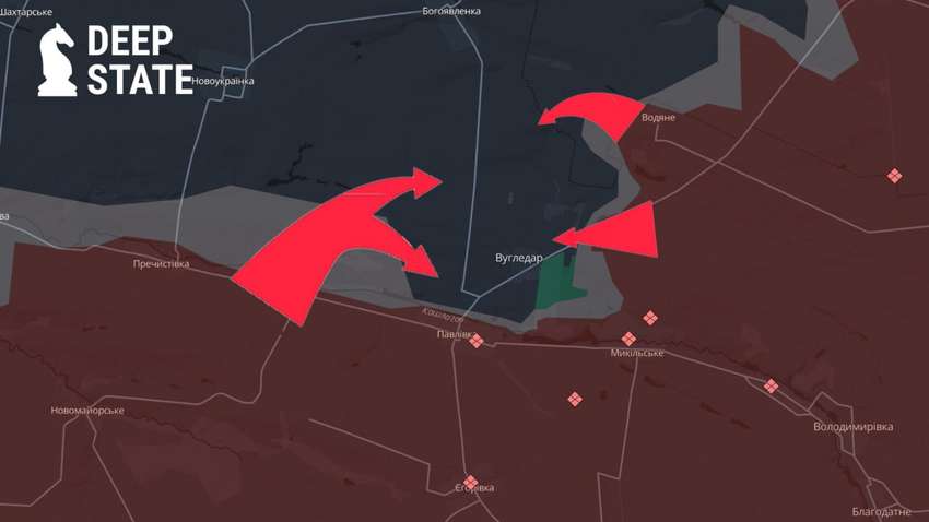 Де просунулися окупанти на Донеччині та яке місто може потрапити в оточення: мапа DeepState Де просунулися окупанти на Донеччині та яке місто може потрапити в оточення: мапа DeepState