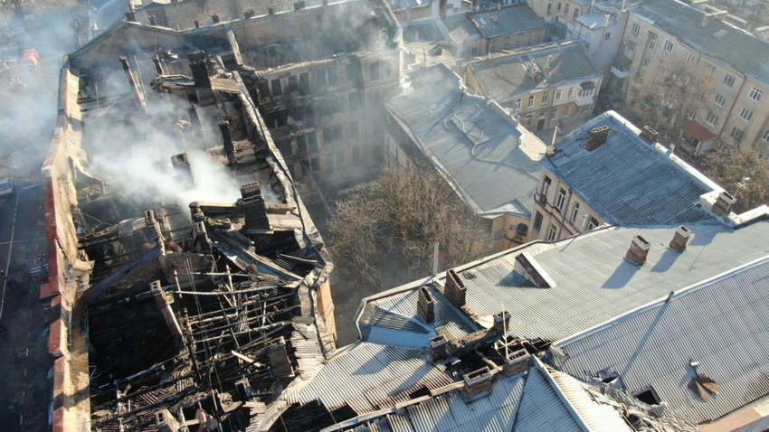 Задержаны подозреваемые в пожаре в одесском колледже