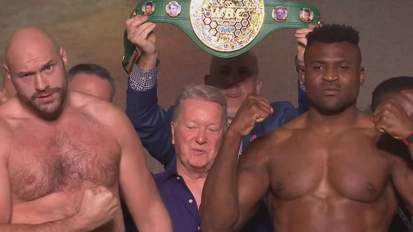 Состоялась церемония взвешивания боя Фьюри – Нганну: кто тяжелее