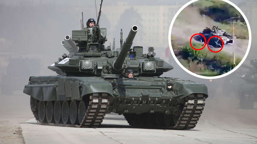 Росіяни вистрибують з танка при зустрічі з українським бійцем (ВІДЕО) Росіяни вистрибують з танка при зустрічі з українським бійцем (ВІДЕО)