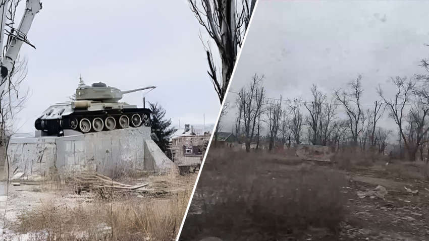 У Бахмуті зник танк-пам’ятник, який витримав навіть важкі міські бої У Бахмуті зник танк-пам’ятник, який витримав навіть важкі міські бої