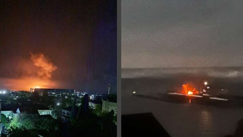 Росія здригалася від вибухів: росіяни в паніці від атаки дронів - горить нафтовий танкер та термінал