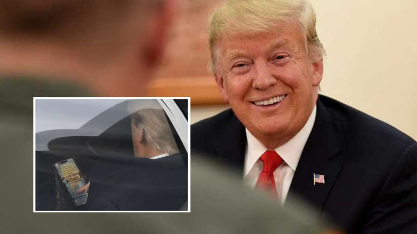 Фотограф сделал снимок экрана телефона Трампа: это многое, что говорит о президенте США