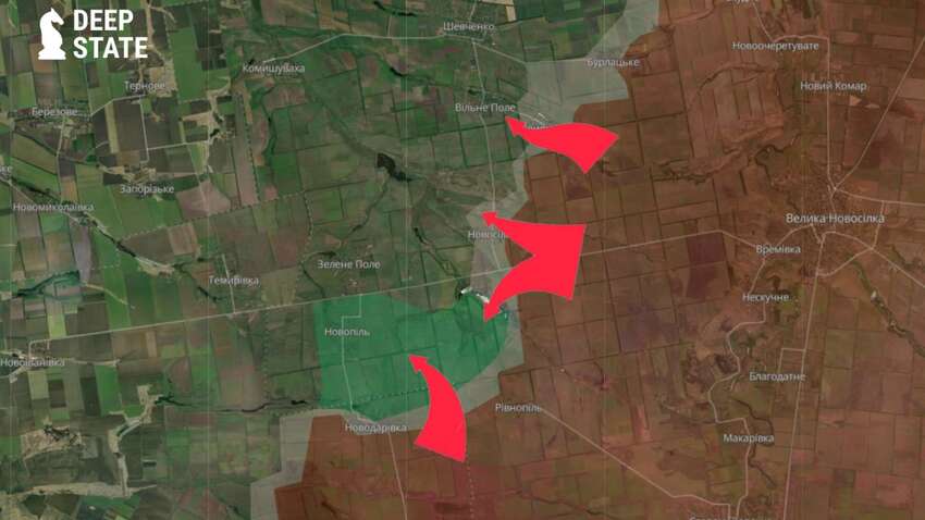 Оккупанты активно штурмуют Покровское направление – что говорят в DeepState Оккупанты активно штурмуют Покровское направление – что говорят в DeepState