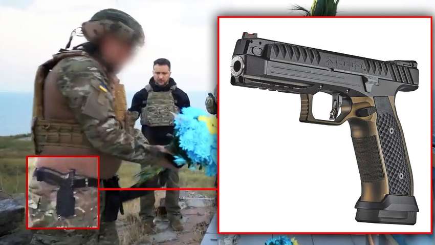 Охранник Зеленского засветил экзотическое и дорогое оружие Laugo Arms Alien
