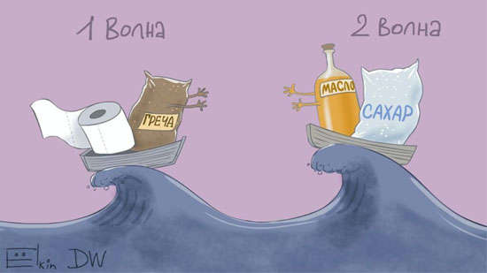 "Пандемия волнуется раз": подорожание продуктов из-за пандемии высмеяли карикатурой