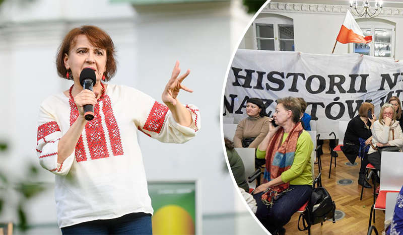 Ось так виглядають тітушки: мітингарі в Польщі зірвали виступ української письменниці