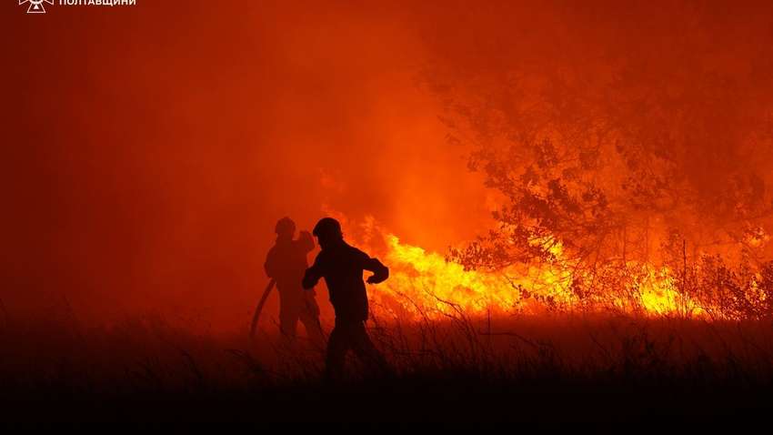 Полтавщина у вогні: масштабна пожежа підступає до будинків
