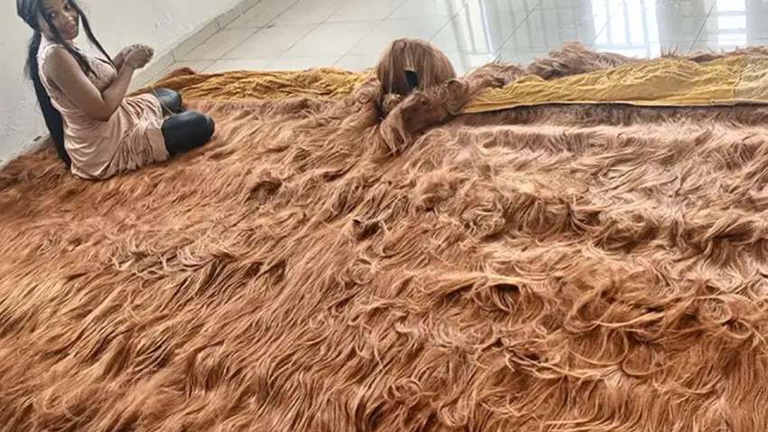 Новый рекорд: женщина создала самый широкий парик в мире