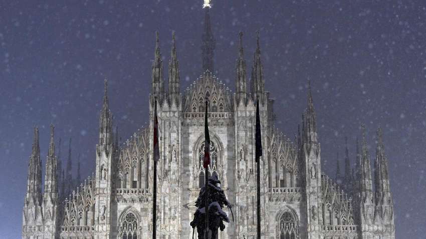 У Мілані випав сніг - неймовірно красиві фото
