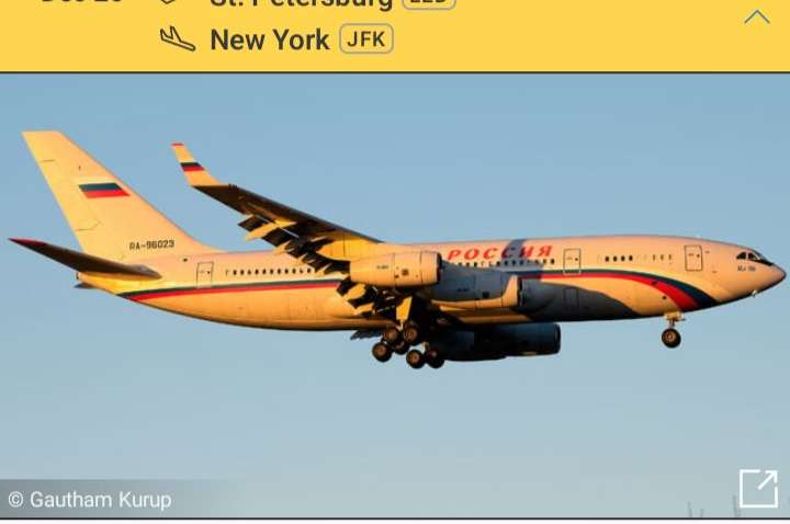 Стало відомо, хто був на російському урядовому борту, який два дні провів у США