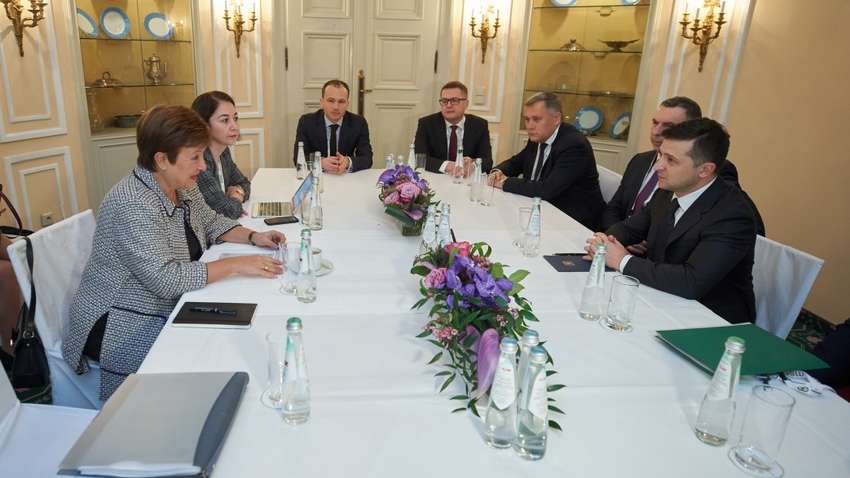 Суди і банки: Зеленський зустрівся з главою МВФ