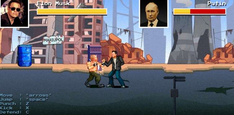 Украинцы создали игру, где каждый может избить Путина и Кадырова