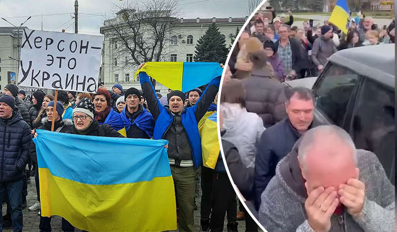 Українські військові в Херсоні: неймовірні емоції місцевих жителів, що пробивають до сліз (ВІДЕО) Українські військові в Херсоні: неймовірні емоції місцевих жителів, що пробивають до сліз (ВІДЕО)