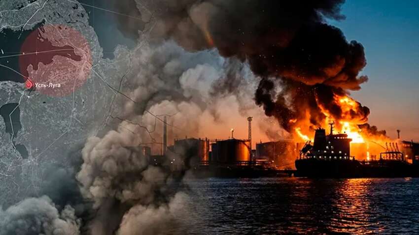 Новий удар по Росії: після атаки дронів велика пожежа в порту Усть-Луга Новий удар по Росії: після атаки дронів велика пожежа в порту Усть-Луга