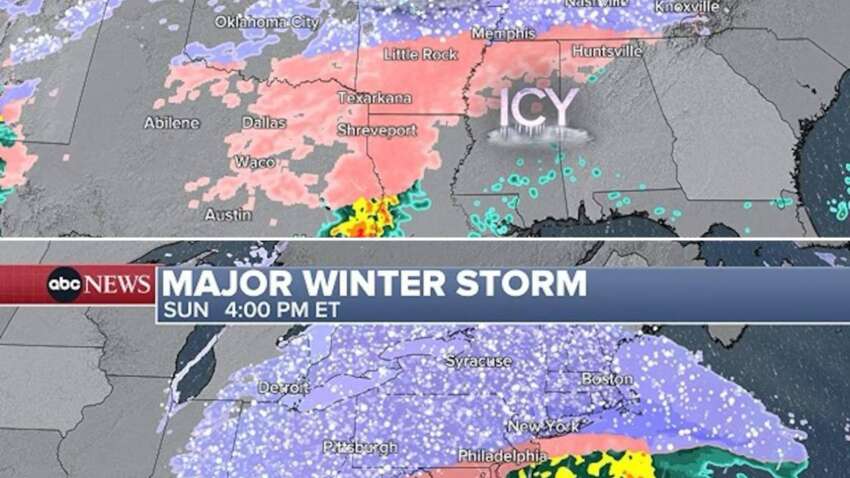 США парализованы: 18 штатов в чрезвычайном положении