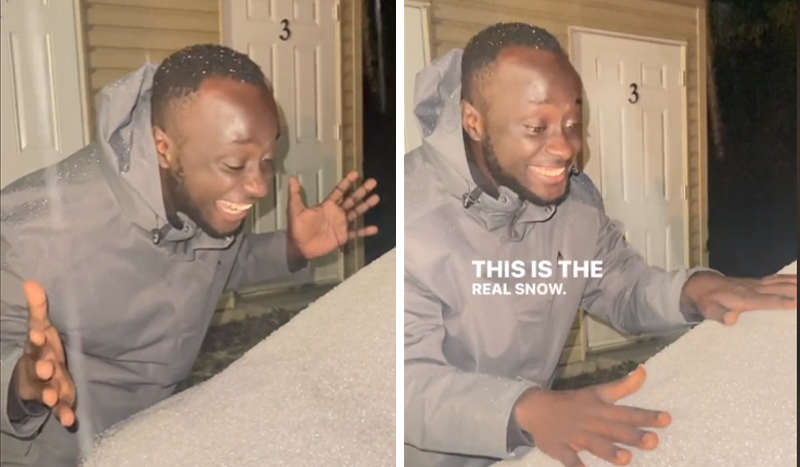Неймовірні враження: житель Уганди вперше побачив сніг (ВІДЕО) Неймовірні враження: житель Уганди вперше побачив сніг (ВІДЕО)