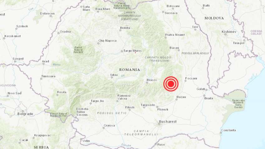 Одесская область почувствовала  землетрясение, произошедшее в соседней стране