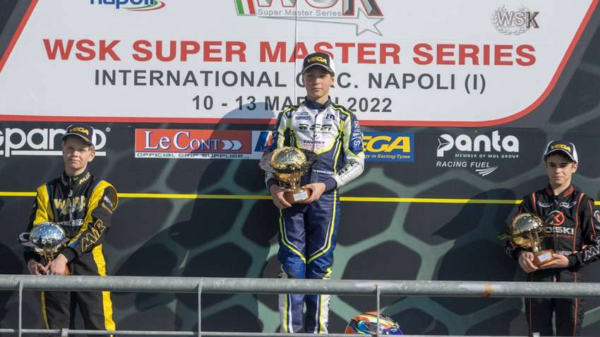 Юный украинец стал чемпионом по картингу на WSK Super Master Series Юный украинец стал чемпионом по картингу на WSK Super Master Series