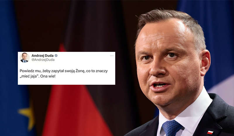 Президент Польщі Дуда помилково опублікував дивний текст зі словами про яйця та дружину