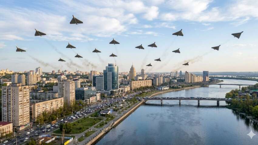 В Днепре прогремели мощные взрывы из-за группового налета «шахедов»