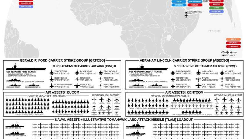 Два авіаносці й сотні винищувачів: Вашингтон готується до масштабної операції проти Ірану Два авіаносці й сотні винищувачів: Вашингтон готується до масштабної операції проти Ірану