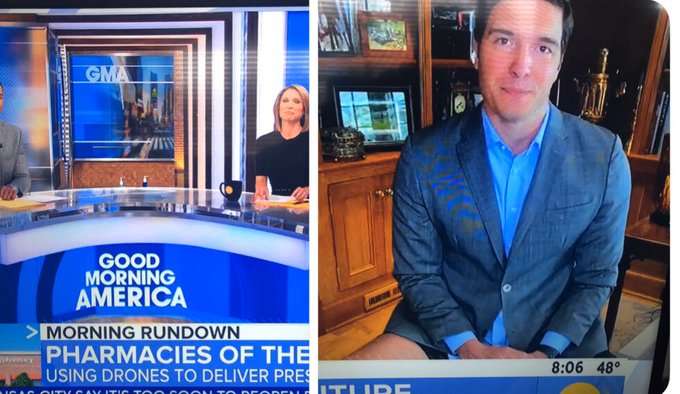 Американский журналист вышел в прямой эфир без штанов (видео)