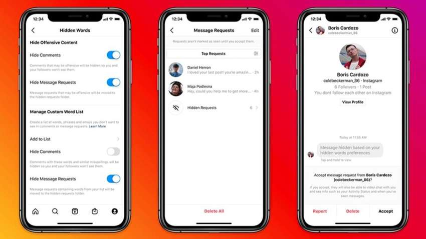 Instagram буде автоматично видаляти образливі повідомлення