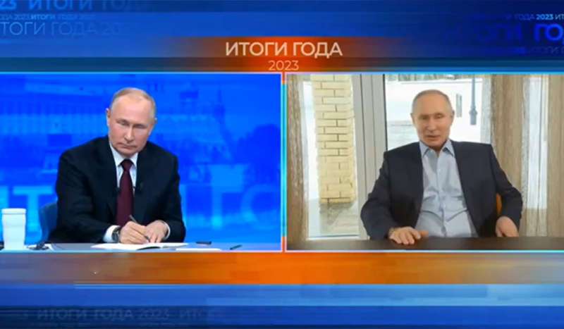 Путін поспілкувався зі своїм двійником (ВІДЕО)