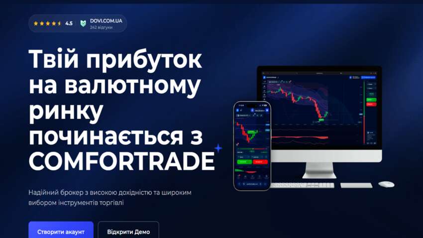Трейдинг стає зручнішим завдяки брокерській платформі «COMFORTRADE» Трейдинг стає зручнішим завдяки брокерській платформі «COMFORTRADE»