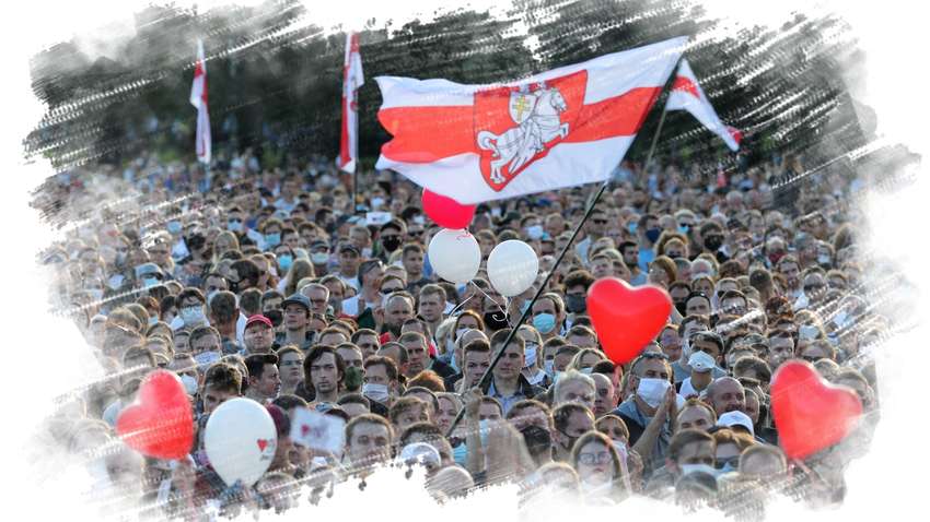 Білорусь такого не бачила: мітинг на підтримку Тихановської показали з повітря  Білорусь такого не бачила: мітинг на підтримку Тихановської показали з повітря