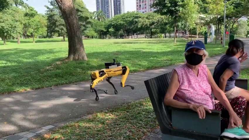 Власти Сингапура используют робопса для патрулирования парков