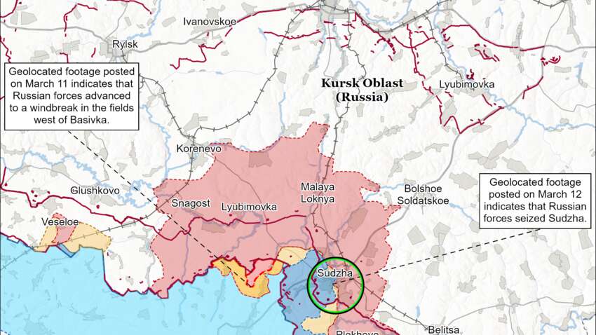 Действительно ли Суджа теперь под контролем РФ: в США показали карту Действительно ли Суджа теперь под контролем РФ: в США показали карту