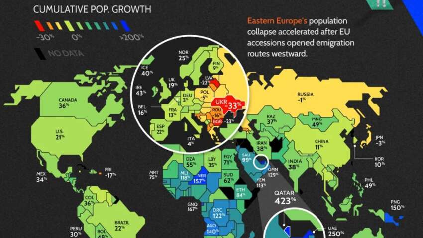Наибольшее падение населения: какая страна больше всех в мире теряет людей 