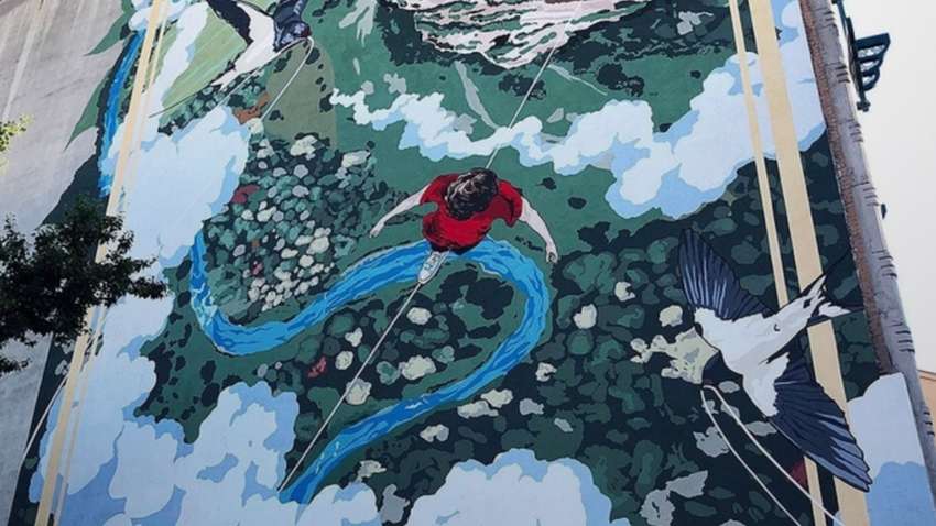 У Будапешті створили мурал, який очищає повітря (ФОТО) У Будапешті створили мурал, який очищає повітря (ФОТО)