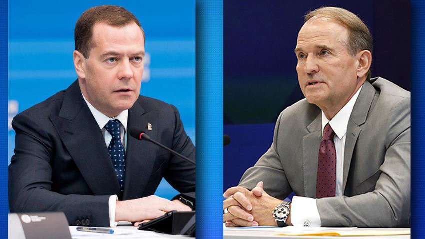 Медведев провел встречу с  Медведчуком и обсудил сотрудничество «Единой России» с «Оппозиционной платформой – За жизнь»