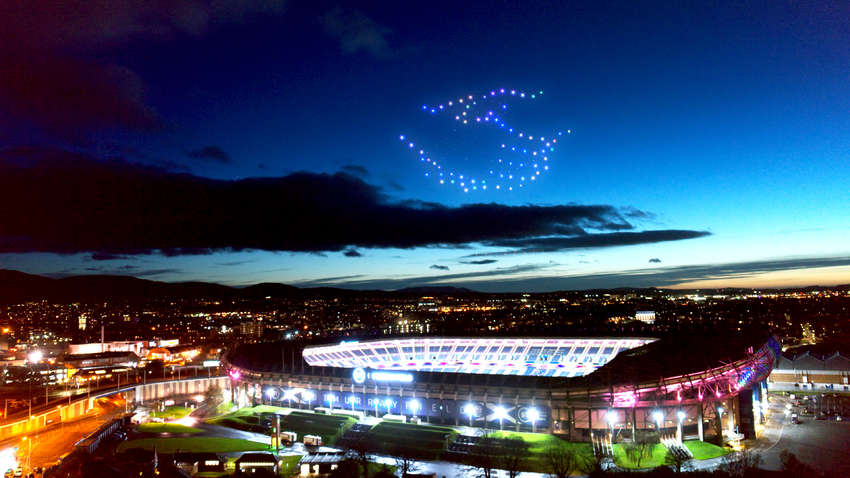 Рой дронів привітав шотландців з Новим роком