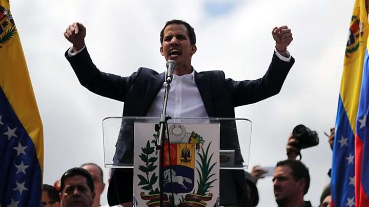 Гуайдо виступив проти присутності військових кораблів РФ у водах Венесуели