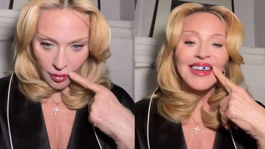 Мадонна здивувала записавши відео на унітазі з діамантовими зубами