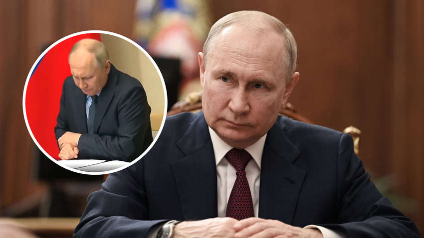 Дивна поведінка Путіна: він раптово схопився за руку (ВІДЕО)
