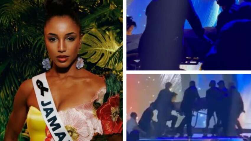 Участница конкурса красоты "Мисс Вселенная" упала со сцены и была вынесена на носилках (ВИДЕО)