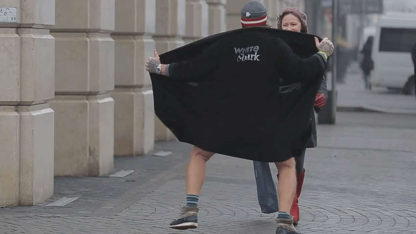 Девушка разделась догола перед Офисом президента